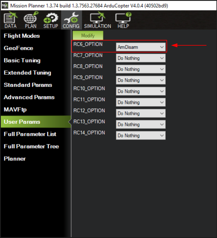 How to set ARM-DISARM Switch in Mission Planner and RC Transmitter for ...